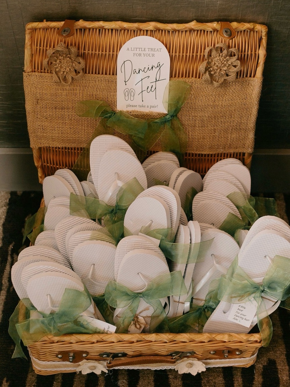 New White Wedding Flip Flops | Bridal Reception Party Favors